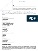 Indian Reserve: Demographics Governance Treaties and Reserves, Pre-1867 Numbered Treaties, 1871-1921 The Indian Act 1876