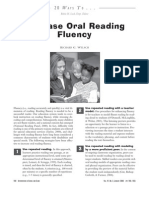 Increase Oral Reading Fluency