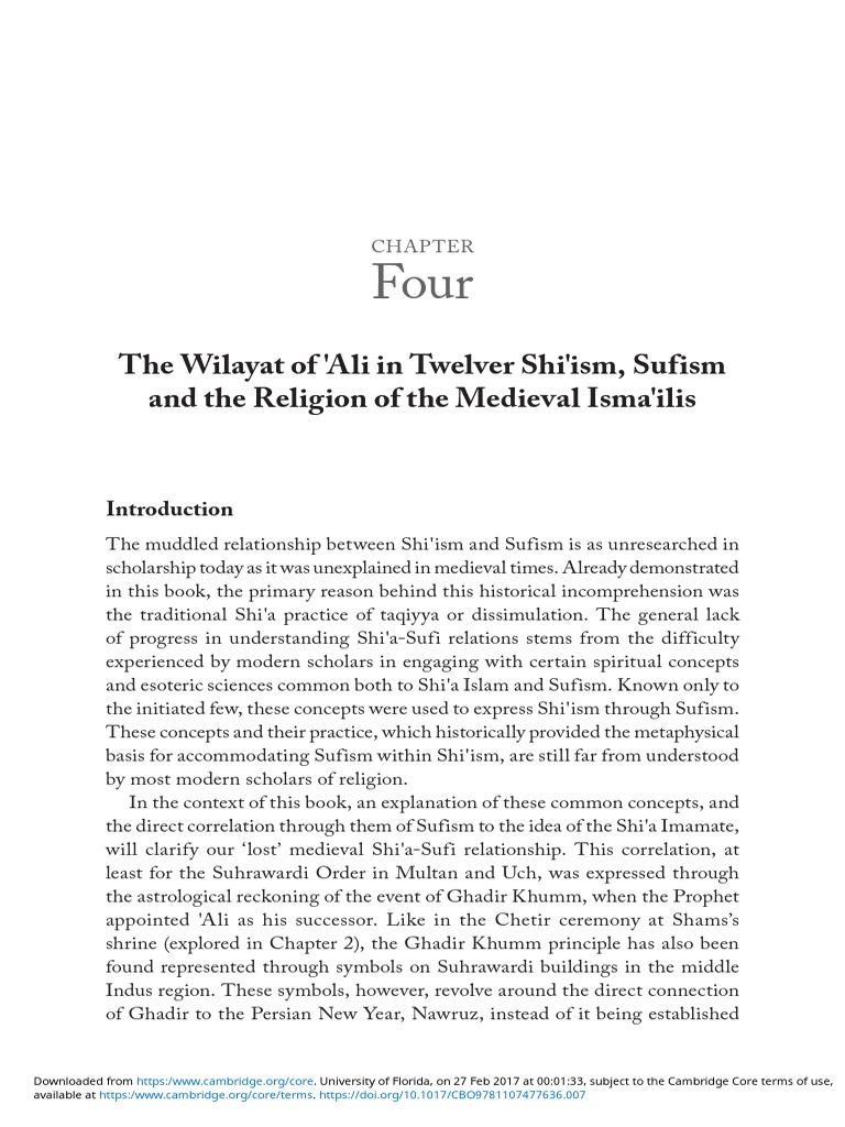 The Wilayat of 'Ali in Twelver Shi'ism, Sufism and The Religion of The ...