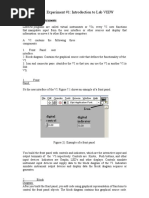 Experiment #1: Introduction To Lab VIEW: Part 1: Virtual Instruments