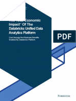 The Total Economic Impact of The Databricks Unified Data Analytics Platform