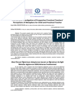 Intercultural Investigation of Prospective Preschool Teachers Perceptions of Metaphors For Child and Preschool Teacher