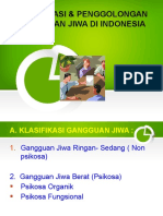 Penggolongan Gangguan Jiwa