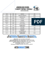 2021 Johnson Varsity Football Schedule