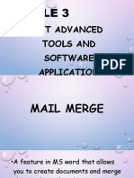 Mail Merge and Advanced Spreadsheets in MS Word and Excel