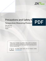 Precautions and Safety Measures: Temperature Measuring Products