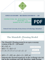 Open-Economy Macroeconomics - Iii: Instructor: Dr. Muhammad Tariq Mahmood Lecture # 23 Based On R.T. Froyen'S