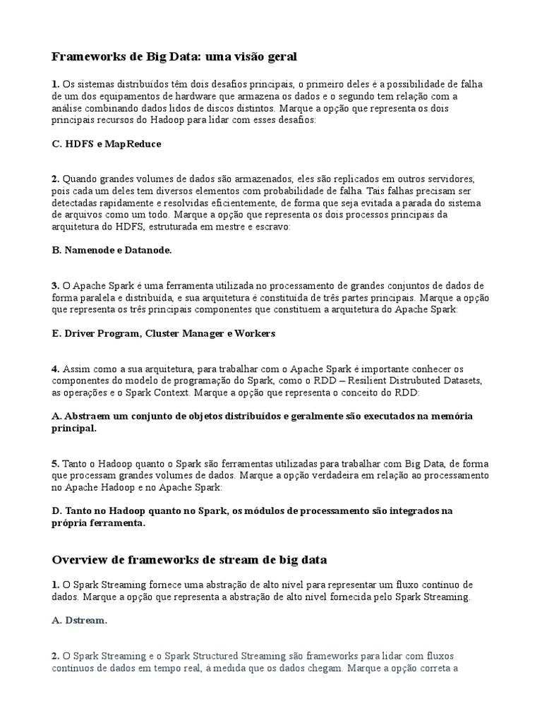 Frameworks para Big Data I | PDF | Linguagem de programação | Big Data