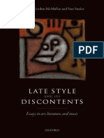 McMullan Gordon Smiles Sam Late Style and Its Discontents Essays in Art Literature and Music