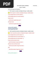 CS - 11 - CS - Practical List With Program & Output