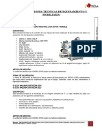 Especificaciones Tecnicas EQUIPAMIENTO (AMARILLO)