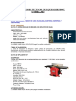 Especificaciones Tecnicas de Equipamiento y Mobiliario (Fuccia)