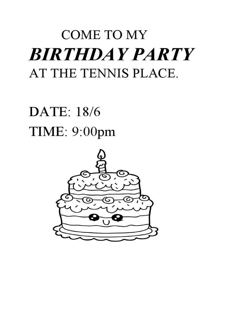 Birthday Party at The Tennis Place | PDF | Sports & Recreation