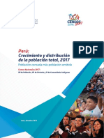 Perú. Crecimiento y Distribución de La Población Total, 2017