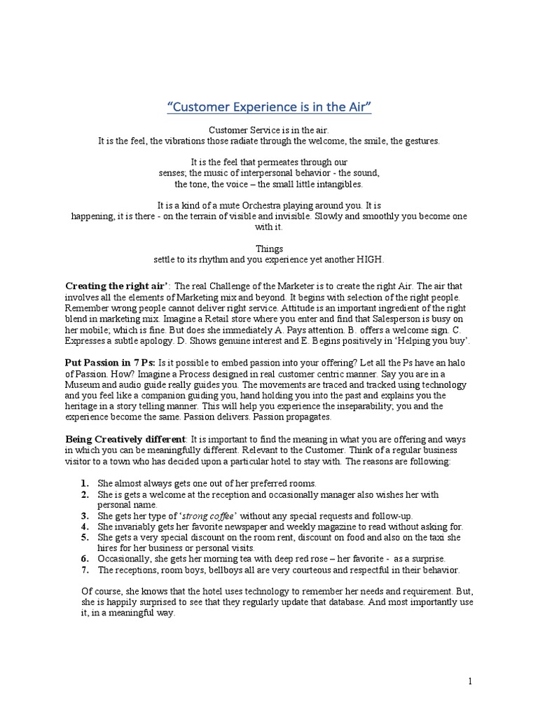 Enhancing Customer Experience Strategies | PDF | Communication