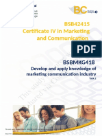 BSB42415 Certificate IV in Marketing and Communication: This Study Resource Was