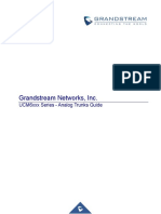 Grandstream Networks, Inc.: UCM6xxx Series - Analog Trunks Guide