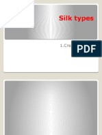 Silk Types: 1.crepe de Chine 2.taffeta 3.matka