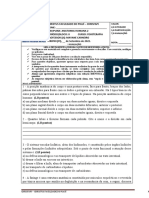 Valor: 2,0 Ativdade 1,0 Participação 7,0 Avaliação: Leia Atentamente As Regras Antes de Responder À Prova