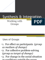 Synthesis & Integration: Working With Groups