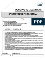 Olhonavaga • Prova • Idib • Prefeitura de Jaguaribe - Ce • Professor - Pedagogia