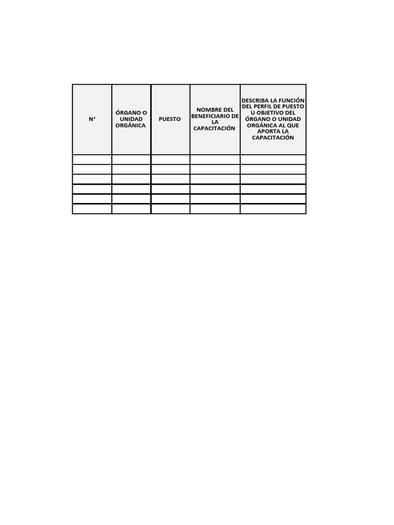 Ejemplo de Matriz DNC para Capacitación | PDF