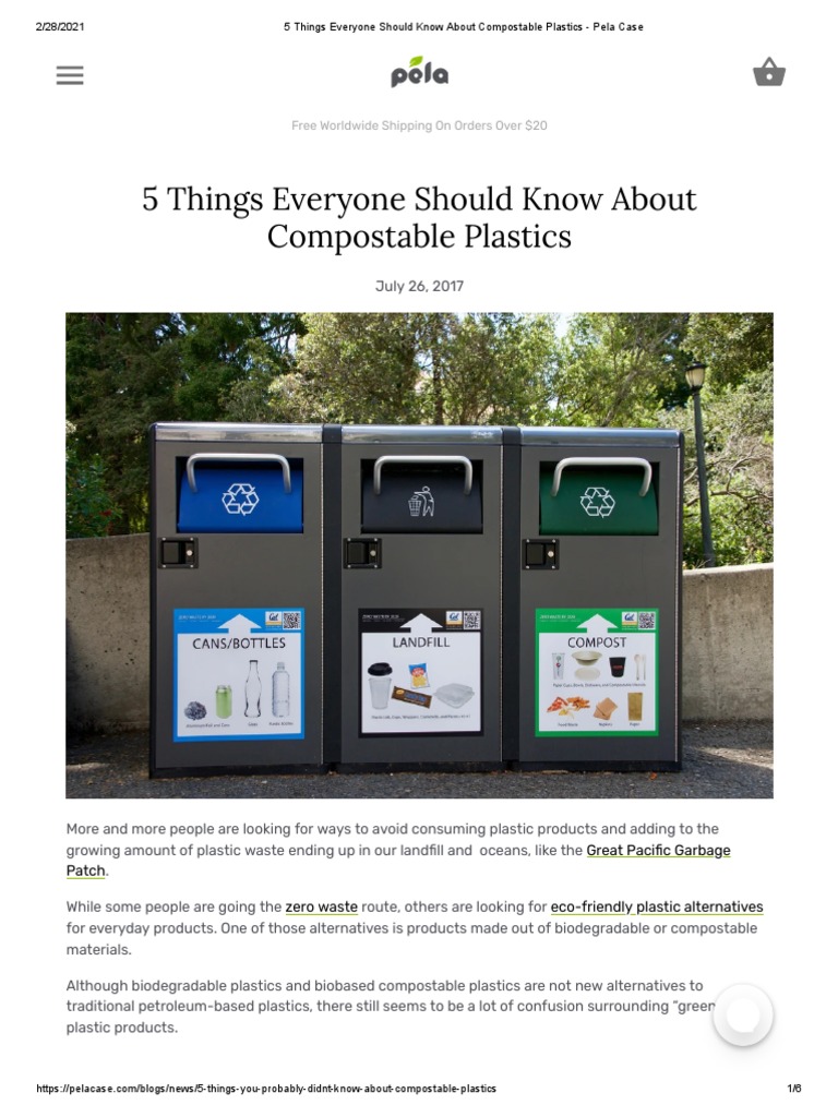 5 Things Everyone Should Know About Compostable Plastics - Pela Case ...