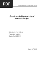 Download Constructability Analysis of Monorail Project by Shiva Teja SN53001493 doc pdf