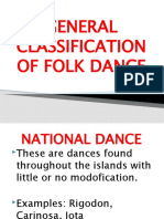 Classification of Folk Dance P.E 3