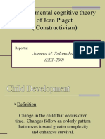 Developmental Cognitive Theory of Jean Piaget (Constructivism)