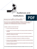 Audiences and Institutions Revision Pack