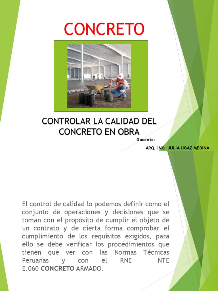 Control de Calidad del Concreto en Obra | PDF | Hormigón | Cemento