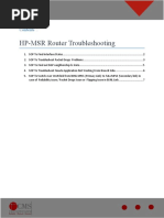 HP-MSR Router Troubleshooting: Contents