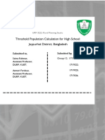 Threshold Population Calculation For High School: Joypurhat District, Bangladesh