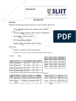 Database Management Systems II: Year 2, Semester 2 2019