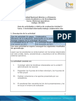 Formato Guia de actividades y Rúbrica de evaluación - Unidad 2- Tarea 3 - Trabajo colaborativo 2