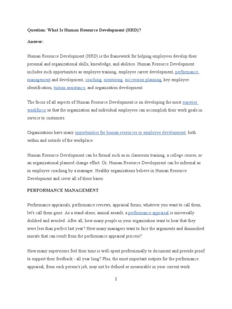 HR Development & Performance Guide | PDF | Succession Planning | Mentorship