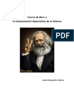 Acerca de Marx y La Interpretación Materialista de La Historia