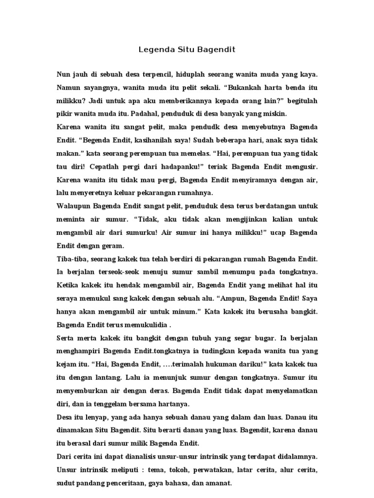 Legenda Situ Bagendit Pdf