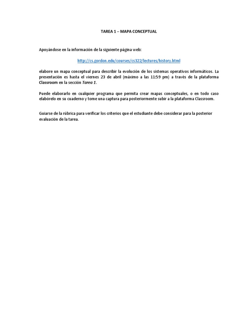 The Evolution of Operating Systems: A Concept Map | PDF | Informática ...