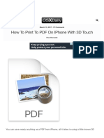 How To Print To PDF On IPhone With 3D Touch