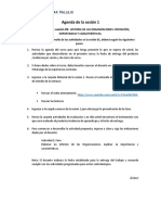 Agenda Sesión 1