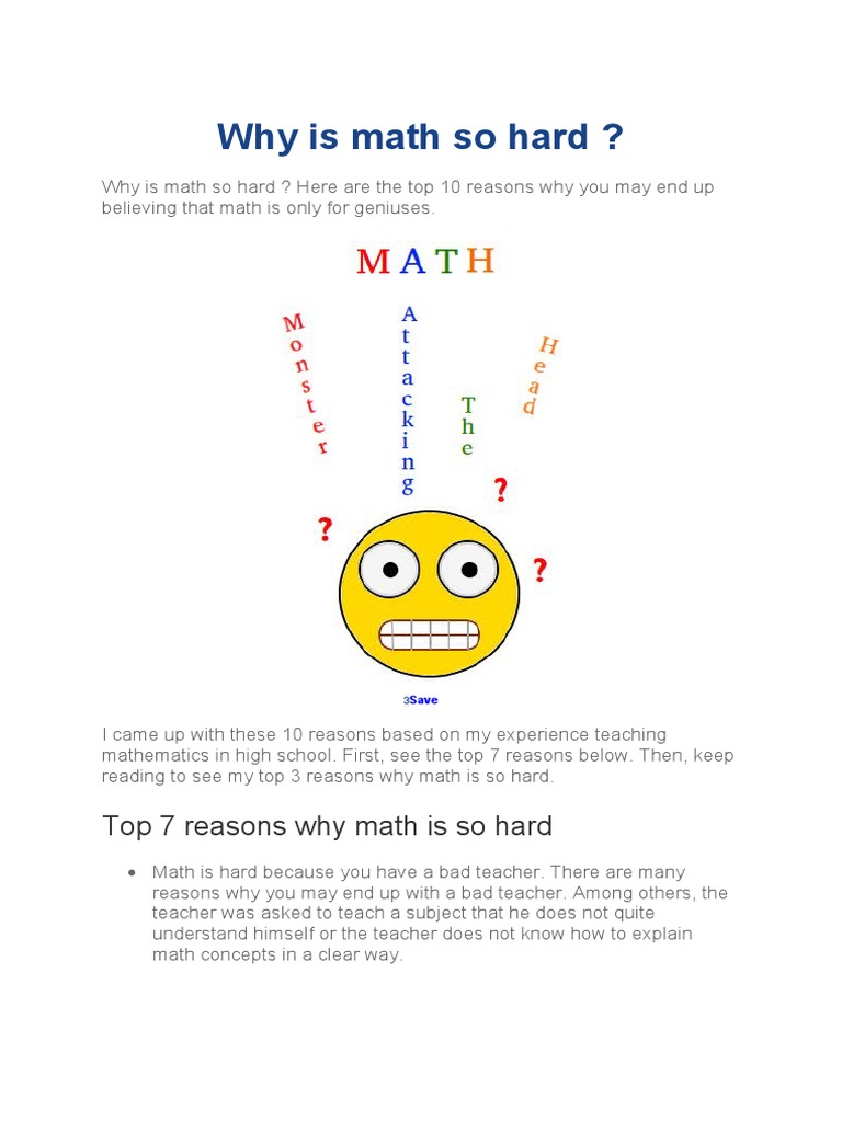 why-is-math-hard-pdf-teaching-mathematics-teachers