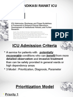Indikasi Rawat ICU (Dr. Radityo)