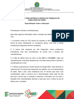 Orientações para Realização e Defesas Do Trabalho de Conclusão de Curso