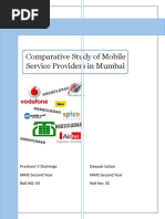 Comparitive Study of Mobile Service Providers in Mumbai - Prashant & Deepak