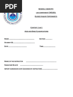 G CHE101L G I E: Eneral Chemistry Lab Component Uided Nquiry Xperiments