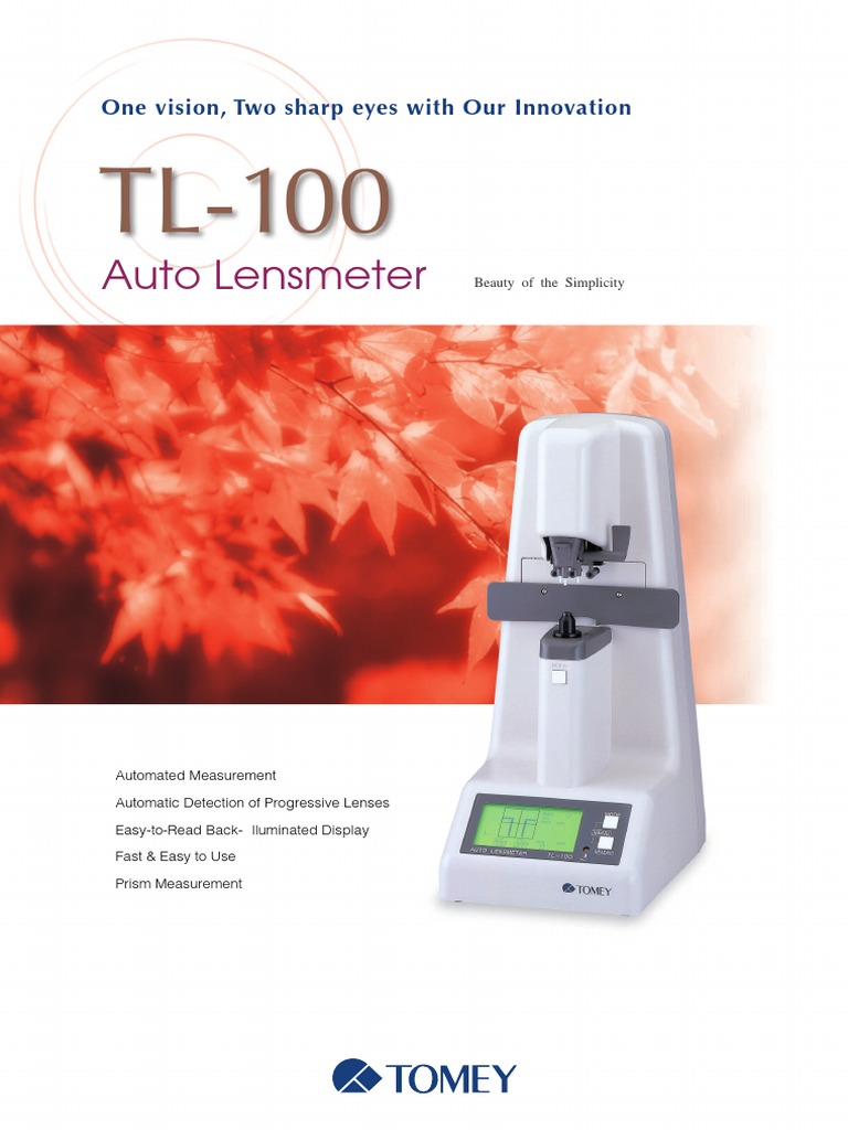TL-100 Auto Lensmeter Features | PDF | Contact Lens | Electromagnetism
