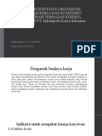 Pengaruh Budaya Organisasi, Motivasi Kerja Dan Komitmen