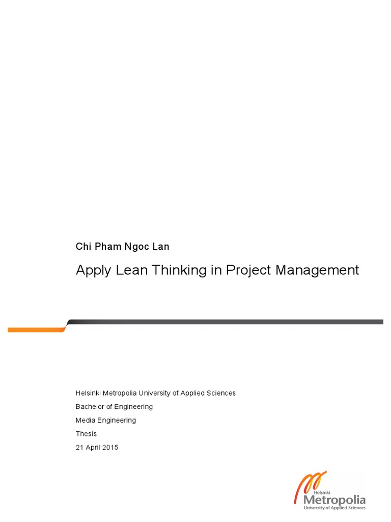 Lean Thinking in Project Management | PDF | Agile Software Development ...